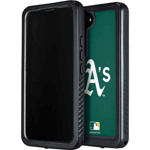 MLB Oakland Athletics - Solid Distressed Galaxy S24 Plus Waterproof Case